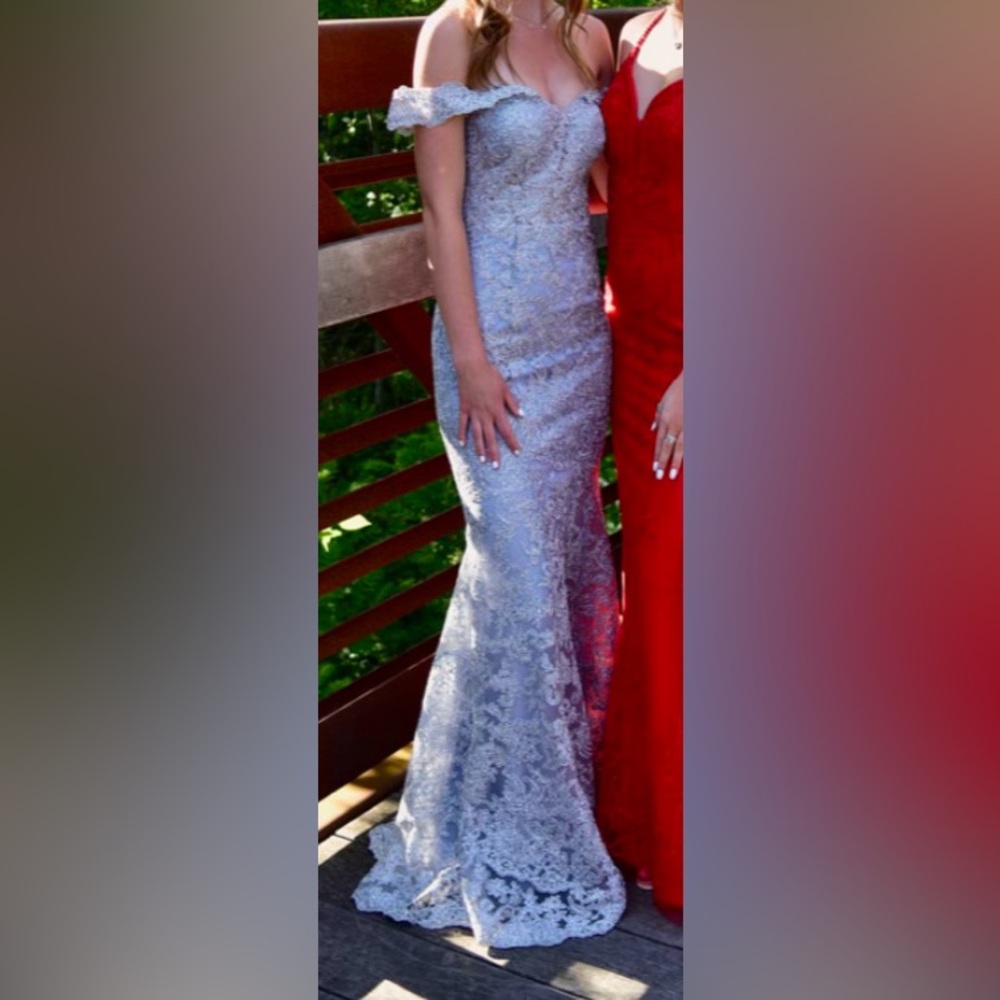 Silver Prom Dress